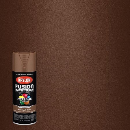 SHORT CUTS Krylon Fusion All-In-One Metallic Rust Paint+Primer Spray Paint 12 oz K02775007